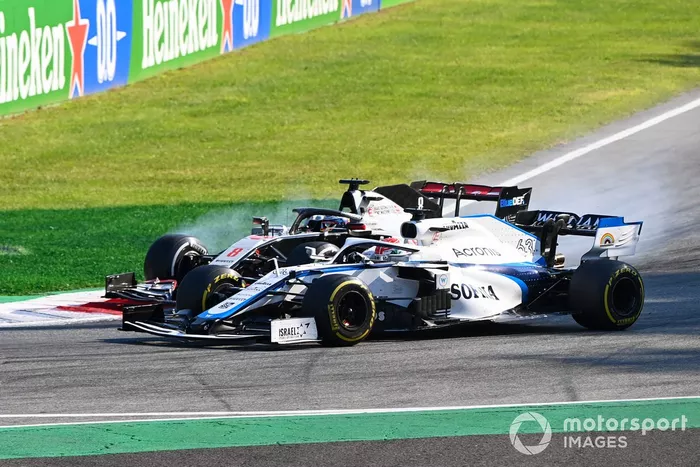 George Russell, Williams FW43, Romain Grosjean, Haas VF-20