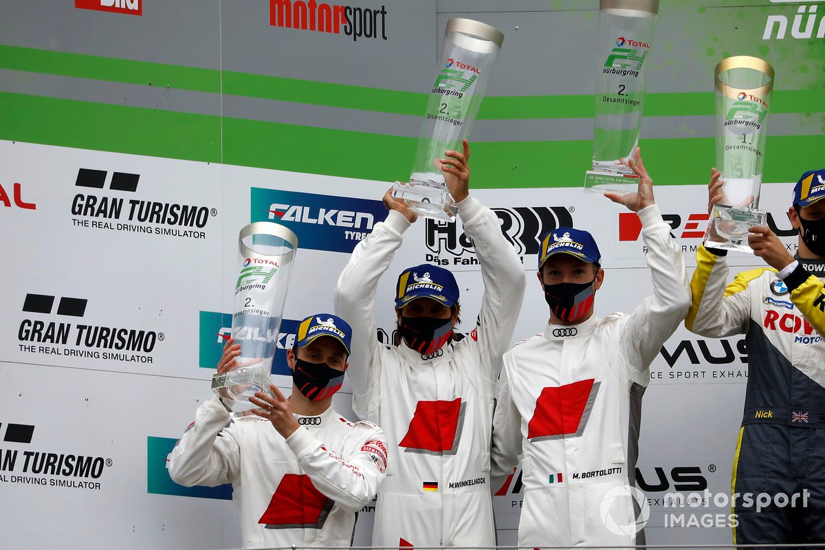 Podio: #3 Audi Sport Team Car Collection Audi R8 LMS GT3: Mirko Bortolotti, Robin Frijns, Markus Winkelhock