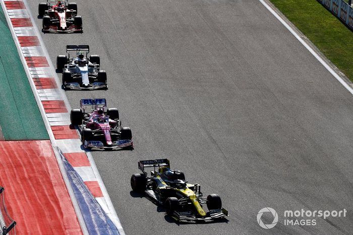 Daniel Ricciardo, Renault F1 Team R.S.20, Sergio Pérez, Racing Point RP20, Pierre Gasly, AlphaTauri AT01,  Charles Leclerc, Ferrari SF1000