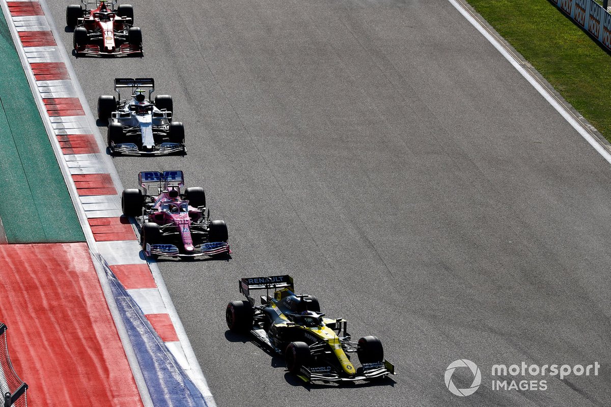 Daniel Ricciardo, Renault F1 Team R.S.20, Sergio Pérez, Racing Point RP20, Pierre Gasly, AlphaTauri AT01, Charles Leclerc, Ferrari SF1000