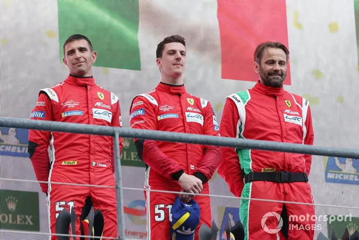 Podio: #51 AF Corse Ferrari 488 GTE Evo LMGTE Pro de Alessandro Pier Guidi, James Calado 
