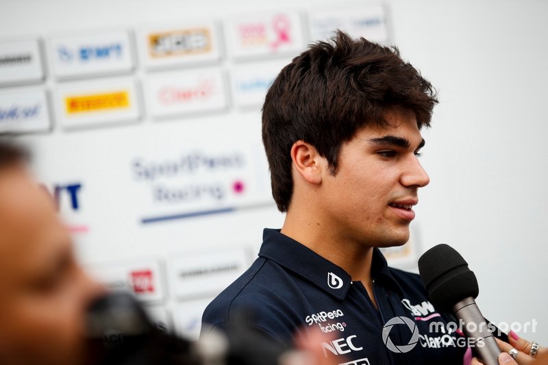 Lance Stroll, Racing Point speaks to the media