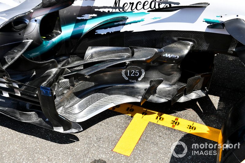 Mercedes AMG F1 W10 with special 125th year in motorsport livery