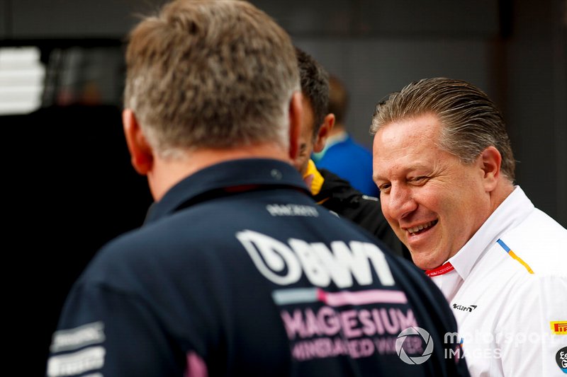 Zak Brown, Direttore Esecutivo, McLaren e Otmar Szafnauer, Team Principal e CEO, Racing Point