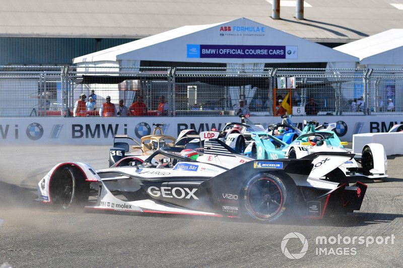 Jose Maria Lopez, Dragon Racing, Penske EV-3, goes sideways