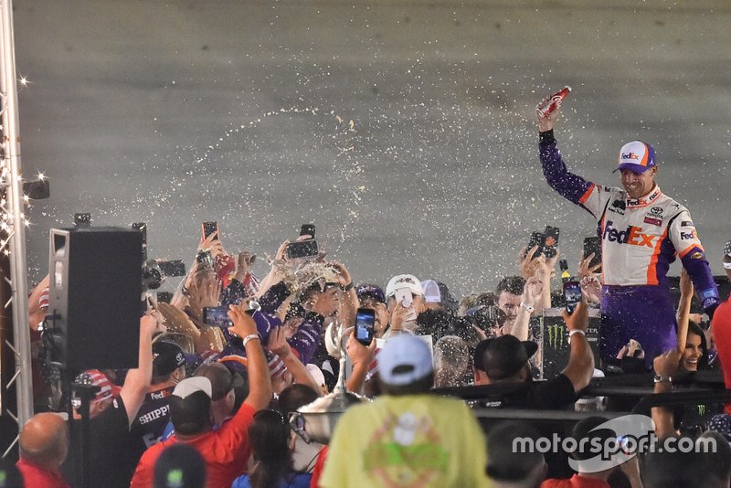 Race Winner Denny Hamlin, Joe Gibbs Racing, Toyota Camry