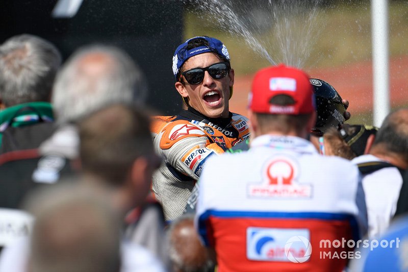 Podio: Marc Márquez, ganador de la carrera, Repsol Honda Team