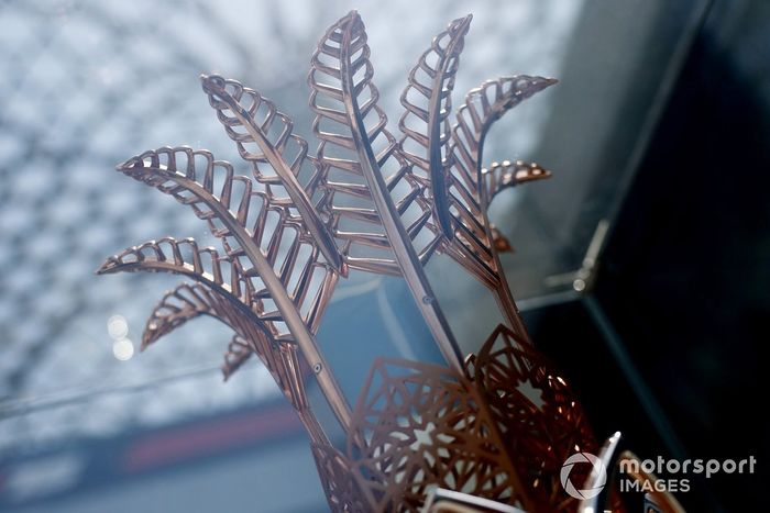 Vista detallada del trofeo del ganador