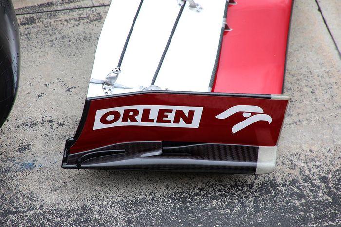 Detalle del alerón delantero del Alfa Romeo Racing C41