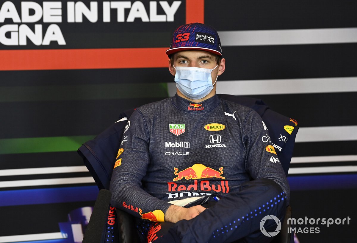 Max Verstappen, Red Bull Racing, in the post Qualifying Press Conference