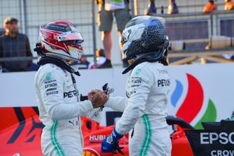 Lewis Hamilton, Mercedes AMG F1, en Valtteri Bottas, Mercedes AMG F1