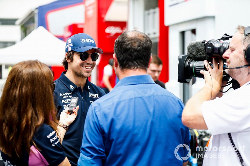 Lance Stroll, Racing Point speaks to the media