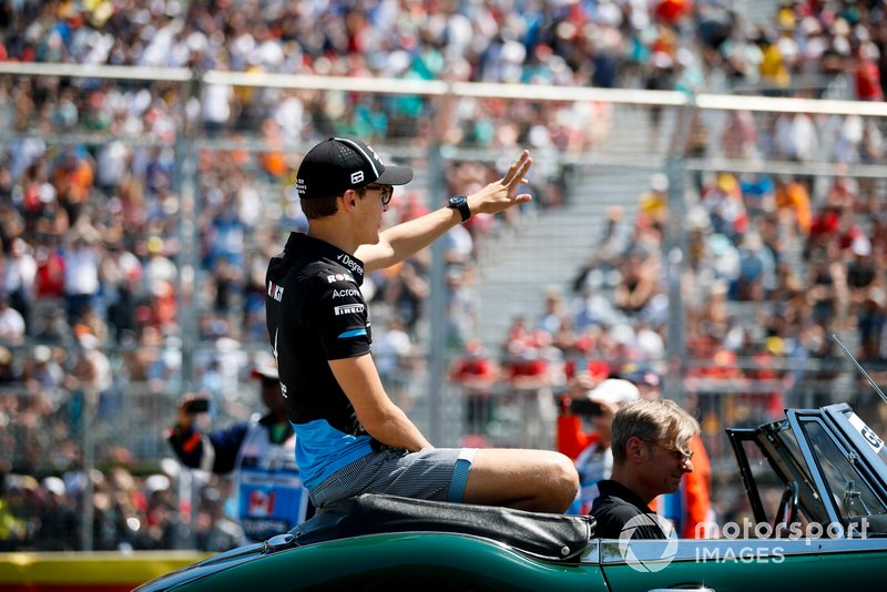 George Russell, Williams Racing, in the drivers parade