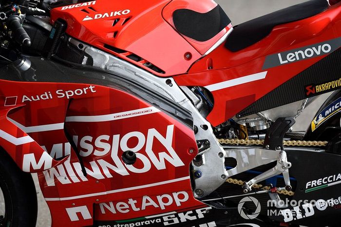 Detalle del chasis de Ducati