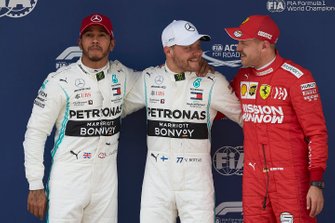 2. sıra Lewis Hamilton, Mercedes AMG F1, pole Valtteri Bottas, Mercedes AMG F1, 3. sıra Sebastian Vettel, Ferrari