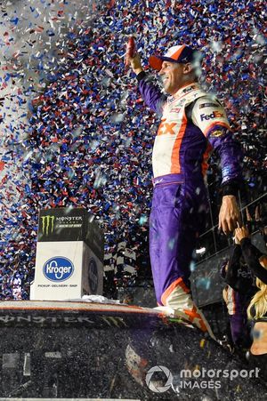 Denny Hamlin, Joe Gibbs Racing, Toyota Camry FedEx Express, wins