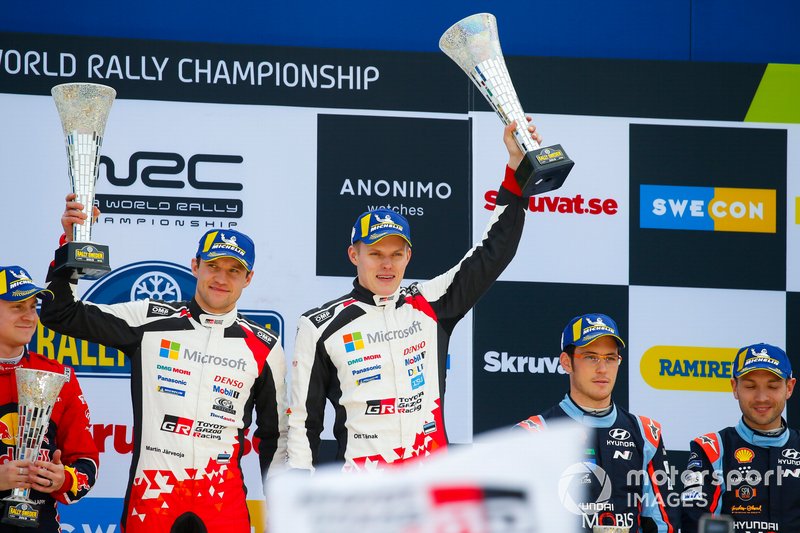 Esapekka Lappi, Citroen World Rally Team Citroen C3 WRC, Martin Järveoja, Ott Tänak, Toyota Gazoo Racing WRT Toyota Yaris WRC, Nicolas Gilsoul, Thierry Neuville, Hyundai Motorsport Hyundai i20 Coupe WRC