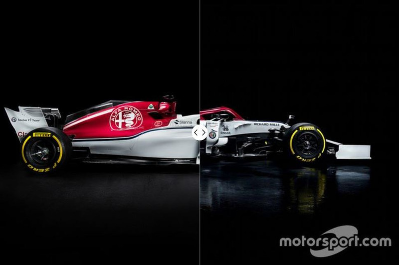 Comparación del Sauber C37 y Alfa Romeo C38