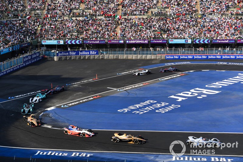 Edoardo Mortara Venturi Formula E, Venturi VFE05, Andre Lotterer, DS TECHEETAH, DS E-Tense FE19 y Jérôme d'Ambrosio, Mahindra Racing, M5 Electro