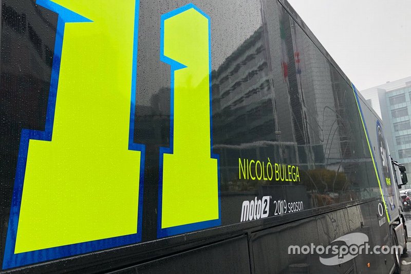 Nicolò Bulega, Sky Racing Team logo on the truck