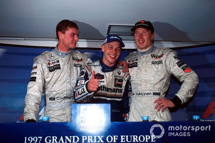 David Coulthard, McLaren,  Jacques Villeneuve, Williams, Mika Hakkinen, McLaren