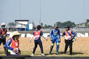 Sturz: Andrea Iannone, Team Suzuki MotoGP