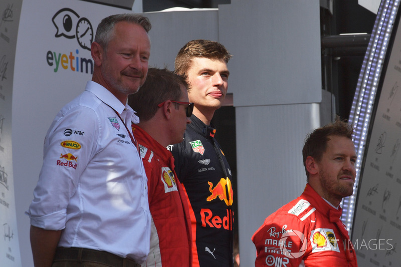 Podyum: Yarış galibi Max Verstappen, Red Bull Racing, 2.Kimi Raikkonen, Ferrari, 3. Sebastian Vettel, Ferrari, Jonathan Wheatley, Red Bull Racing