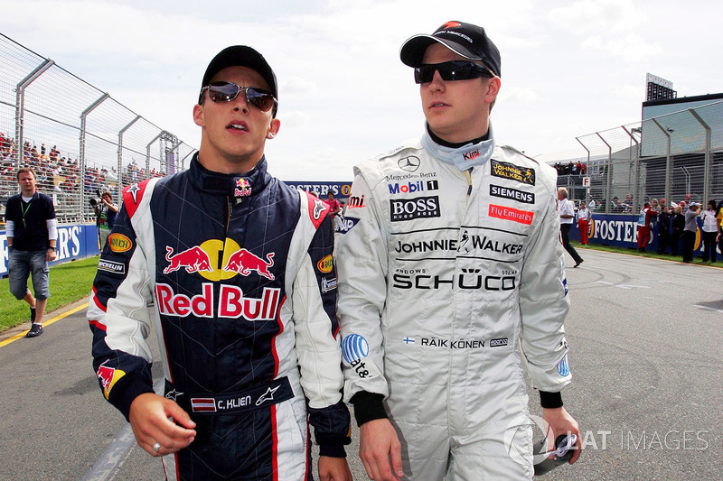 Christian Klien, Red Bull Racing y Kimi Raikkonen, McLaren