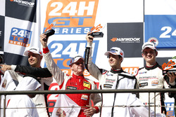 Podium: second place #12 Manthey Racing Porsche 991 GT3 R: Otto Klohs, Lars Kern, Mathieu Jaminet, Sven Müller
