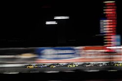 David Gilliland, Kyle Busch Motorsports Toyota getting pushed by Johnny Sauter, GMS Racing Chevrolet