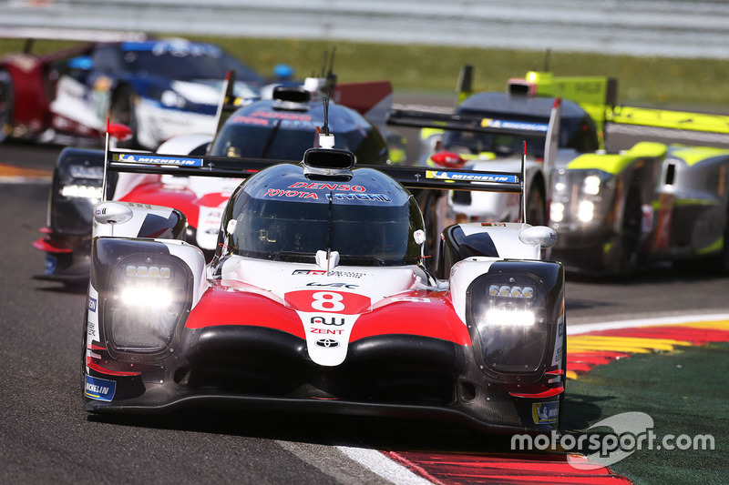 #8 Toyota Gazoo Racing Toyota TS050: Sébastien Buemi, Kazuki Nakajima, Fernando Alonso, #7 Toyota Gazoo Racing Toyota TS050: Mike Conway, Jose Maria Lopez, Kamui Kobayashi