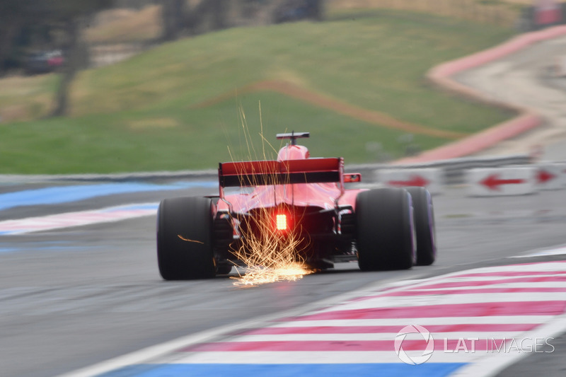 Sebastian Vettel, Ferrari SF71H sparks