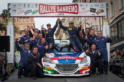 I vincitori Paolo Andreucci, Anna Andreussi, Peugeot 208 T16 R5, Peugeot Sport Italia