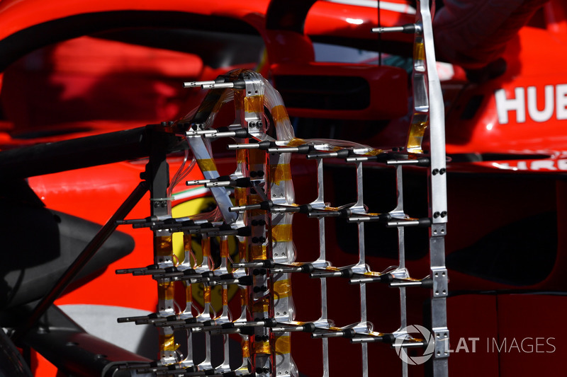 Detalle de los sensores del Ferrari SF71H