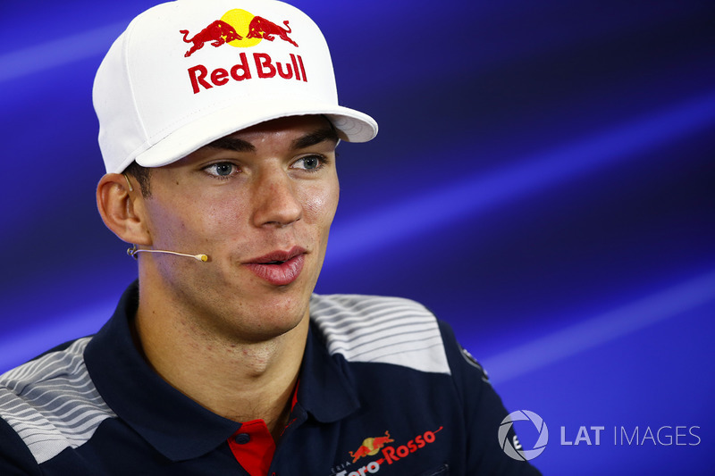 Pierre Gasly, Scuderia Toro Rosso, in the Thursday press conference