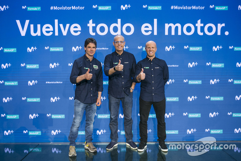 Alex Crivillé, Ernest Riveras y Randy Mamola