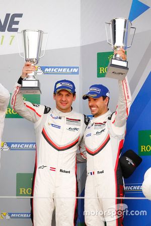 Podium GTE Pro : #91 Porsche Team Porsche 911 RSR: Richard Lietz, Frédéric Makowiecki