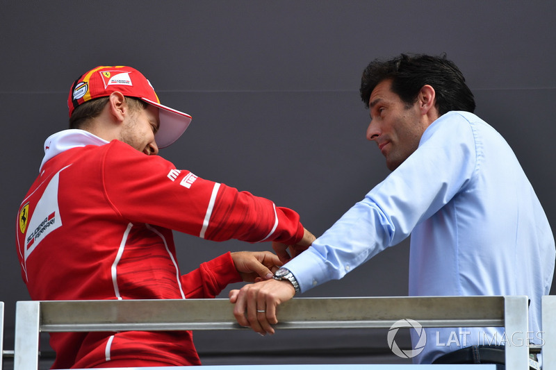Sebastian Vettel, Ferrari y Mark Webber