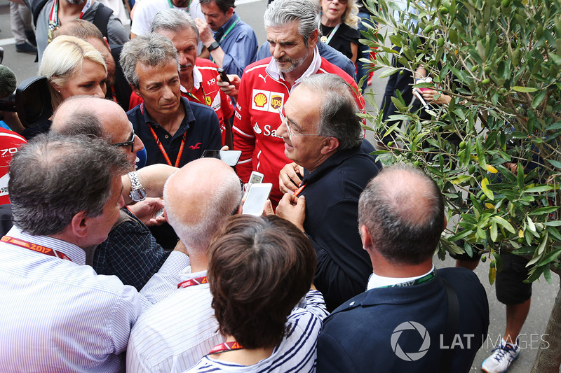 Sergio Marchionne, Ferrari-Präsident; Maurizio Arrivabene, Ferrari-Teamchef