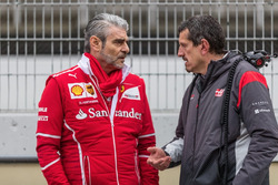 Maurizio Arrivabene, Ferrari Team Principal;Guenther Steiner, Team Principal, Haas F1 Team