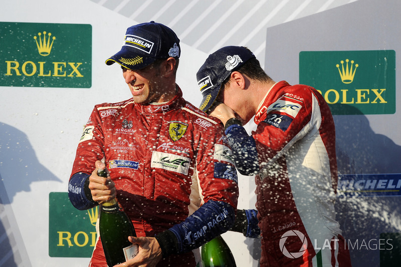 Podio LMGTE Pro: i vincitori James Calado, Alessandro Pier Guidi, AF Corse
