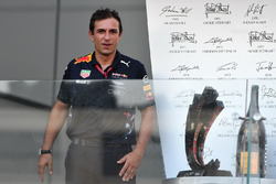 Pierre Wache, Red Bull Racing Chief Engineer Performance Engineering on the podium