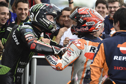 Race winner Marc Marquez, Repsol Honda Team, second place Jonas Folger, Monster Yamaha Tech 3