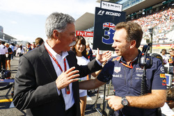 Chase Carey, Chairman, Formula One, Christian Horner, Team Principal, Red Bull Racing