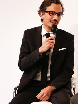 Laurent Mekies of the FIA talks to Stuart Codling on the Autosport Stage
