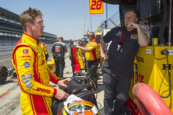 Ryan Hunter-Reay, Andretti Autosport Honda with team owner Michael Andretti