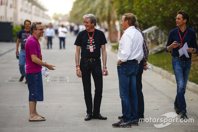 Jacques Villeneuve with media