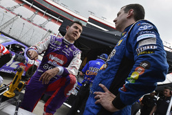 Kyle Larson, Chip Ganassi Racing Chevrolet, Kyle Busch, Joe Gibbs Racing Toyota