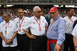 Niki Lauda, Mercedes AMG F1 Non-Executive Chairman and Najib Razak, Malaysian Prime Minister