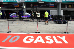 The garage of Pierre Gasly, Scuderia Toro Rosso